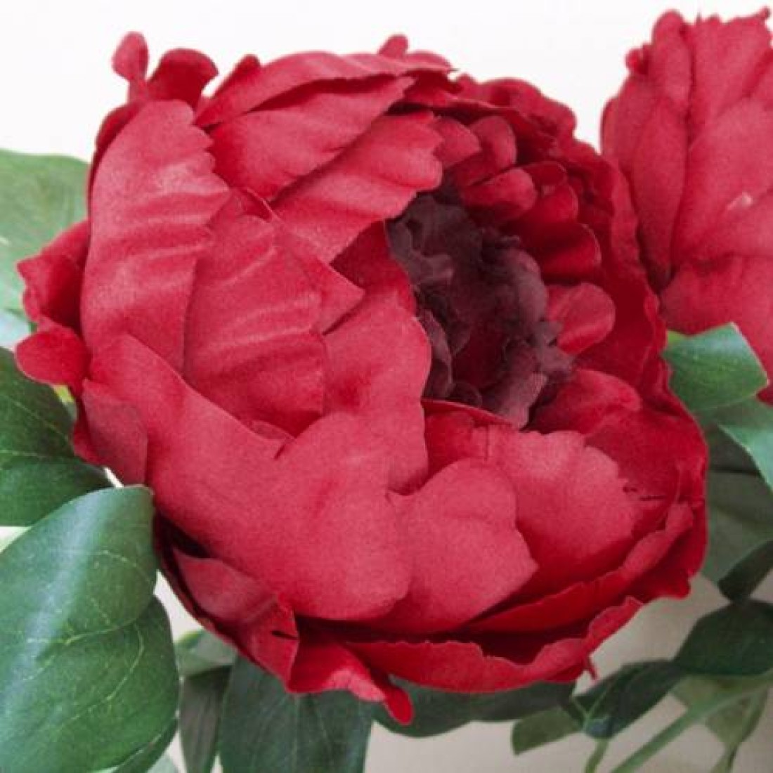 Bunch of Artificial Peony Flowers Red 57cm Artificial Flowers